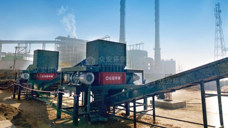 电厂掺烧生物质破碎线